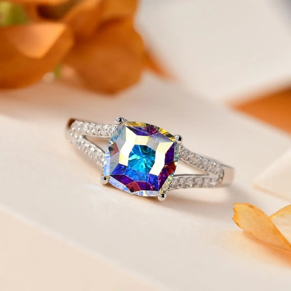 Host Pick 🌟Aurora Borealis Swarovski Crystal Ring - Picture 4 of 7